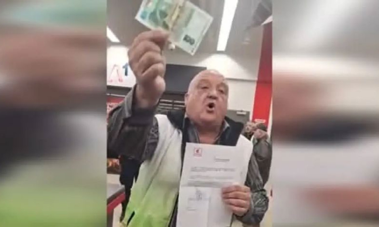 Клиент блокира каса в „Кауфланд“ заради ресто в евро (ВИДЕО)